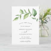 Rustic Elegant Greenery Wedding Save The Date (Staand voorkant)