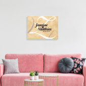 Rustic Elegant  Monogram Burlap Wedding Canvas Afdruk (Insitu (Woonkamer))