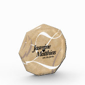 Rustic Elegant  Monogram Burlap Wedding Fotoblokken (Links)