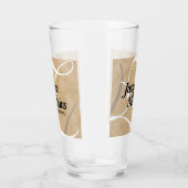 Rustic Elegant Monogram Burlap Wedding Glas (Rechts)