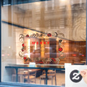 Rustic Elegant  pretkerkallifie Raamsticker (Cafe Raam)