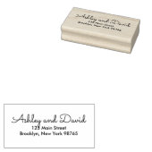 Rustic Elegant Return Address rubberstempel (Gestempeld)
