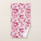 Rustic Elegant roze Franse toile deer Stripes Bad Handdoek (Handdoek)