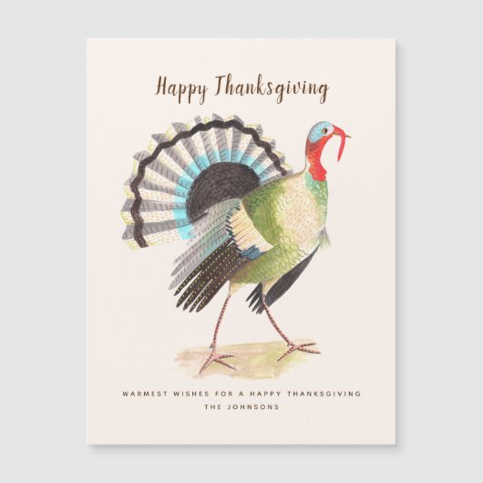 Rustic Elegant Turquie carte Bon thanksgiving (Devant)