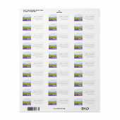 Rustic Elegant Waterverf Lavender Fields Adres Etiket (Full Sheet)