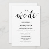 Rustic Elegant We doen een huwelijksuitnodiging Programma (Voorkant / Achterkant)