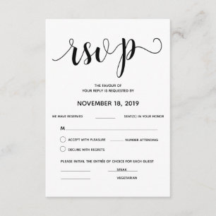 Rustic Elegant Wedding RSVP-antwoordkaart Informatiekaartje