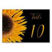 Rustic Elegant Yellow Black Sunflower Wedding Kaart (Achterkant)