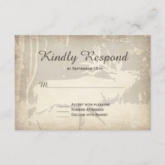 Rustic Elk Hunting Wildlife Wedding RSVP-kaarten RSVP Kaartje