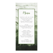 Rustic Emerald Mountain Landscape Wedding Menu (Voorkant)