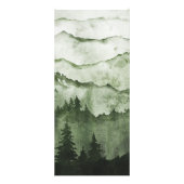 Rustic Emerald Mountain Landscape Wedding Menu (Achterkant)