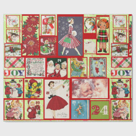 Rustic en Retro Advent Calendar Cadeaupapier