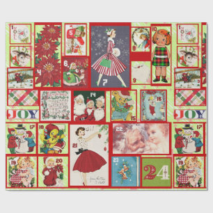 Rustic en Retro Advent Calendar Cadeaupapier