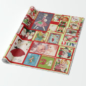 Rustic en Retro Advent Calendar Cadeaupapier (Uitgerold)