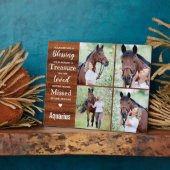 Rustic Equestrian Keepslag Horse Memorial Fotoplaat (Zijkant)