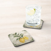 Rustic Etched Vintage Lemons Onderzetters (Rechterzijde)