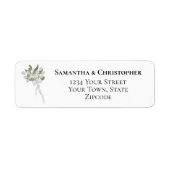Rustic Eucalyptus Bouquet Wedding Return Address Etiket (Voorkant)