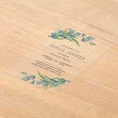 Rustic Eucalyptus Bridal Shower Acryl Uitnodigingen (Laagn)