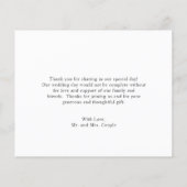 Rustic Eucalyptus budget bruiloft Hartelijk dank (Achterkant)