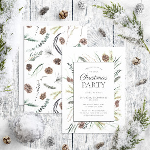Rustic Eucalyptus Dusty Winter Holiday Kaart