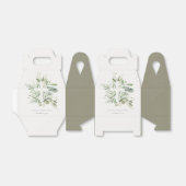 Rustic Eucalyptus Fern Foliage Cross Christening Bedankdoosjes (Uitgevouwen)