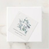 Rustic Eucalyptus Fern Foliage Cross Christening Bedankjes Labels (In situ)