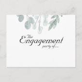 Rustic Eucalyptus Floral sla het Verloving Datum o Uitnodiging Briefkaart (Voorkant)