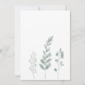 Rustic Eucalyptus Floral Wedding Rehearsal Dinner Kaart (Achterkant)