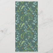 Rustic Eucalyptus Gold Branch Wedding - Gegevens Menu (Achterkant)