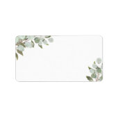 Rustic Eucalyptus & Greenery Blank Weddenschap Etiket (Voorkant)