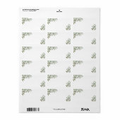 Rustic Eucalyptus & Greenery Blank Weddenschap Etiket (Full Sheet)