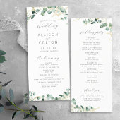 Rustic eucalyptus greenery boho bruiloft programma