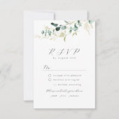 Rustic eucalyptus greenery boho bruiloft RSVP Kaartje (Voorkant)
