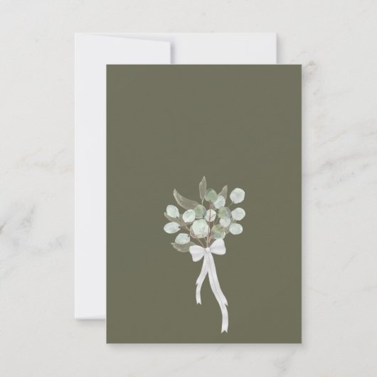 Rustic Eucalyptus Greenery Calendar Sage Wedding Save The Date (Achterkant)