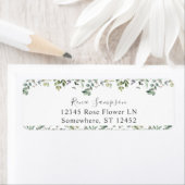 Rustic Eucalyptus Greenery Duo 3 Return Address Etiket (Insitu)