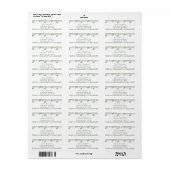 Rustic Eucalyptus Greenery Duo 3 Return Address Etiket (Full Sheet)