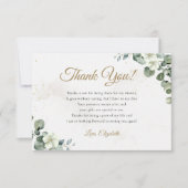 Rustic Eucalyptus Greenery Elegant Bridal Shower Bedankkaart