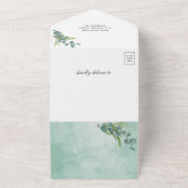 Rustic Eucalyptus Greenery Koala Beer Baby shower All In One Uitnodiging (Buitenkant)