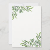 Rustic Eucalyptus Greenery Succulent Wedding Save The Date (Achterkant)