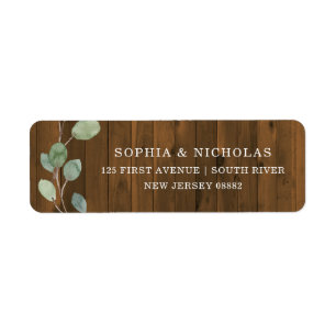 Rustic Eucalyptus Greenery Weddenschap Etiket