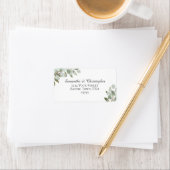 Rustic Eucalyptus & Greenery Wedding Address Etiket (Insitu)