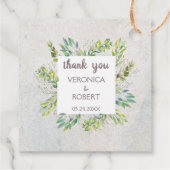 Rustic Eucalyptus Greenery Wedding Bedankjes Labels (Achterkant)