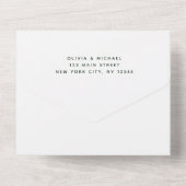 Rustic Eucalyptus Greenery Wedding Elegant All In One Uitnodiging (Achterkant)