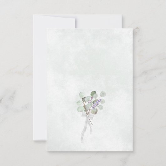 Rustic Eucalyptus & Lavender Elegant Boho Wedding Save The Date (Achterkant)