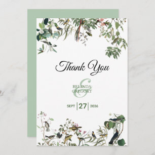 Rustic Eucalyptus Leaves  Greenery Wedding Bedankkaart