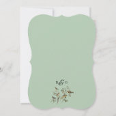 Rustic Eucalyptus Leaves Greenery Wedding Kaart (Achterkant)