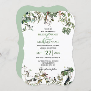 Rustic Eucalyptus Leaves  Greenery Wedding Kaart