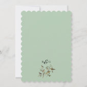 Rustic Eucalyptus Leaves  Greenery Wedding Kaart (Achterkant)