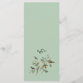 Rustic Eucalyptus Leaves Greenery Wedding Menu (Achterkant)