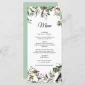 Rustic Eucalyptus Leaves  Greenery Wedding Menu (Voorkant / Achterkant)